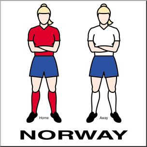 Clip Art: Women’s Uniforms: Norway Color
