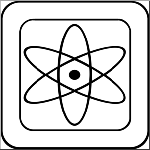 Clip Art: Natural Resources: Nuclear B&W Unlabeled
