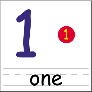 Clip Art: Number Set 2: 01 Color