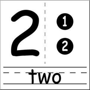 Clip Art: Number Set 2: 02 B&W