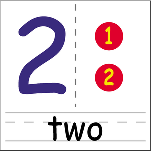Clip Art: Number Set 2: 02 Color
