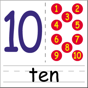 Clip Art: Number Set 2: 10 Color