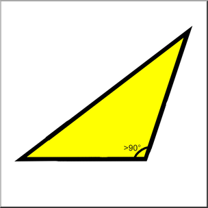 Clip Art: Shapes: Triangles: Obtuse Color Unlabeled – Abcteach