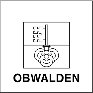 Clip Art: Flags: Obwalden B&W