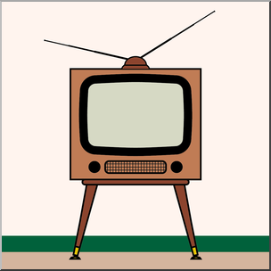 Clip Art: Old Television Color