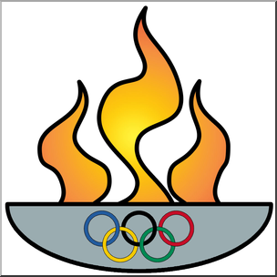 Clip Art: Olympic Flame Color