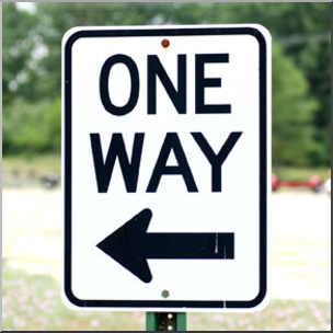 Photo: One Way Sign 01 LowRes – Abcteach