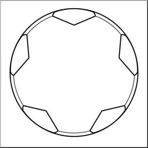 Clip Art: Soccer Ball Open Outline