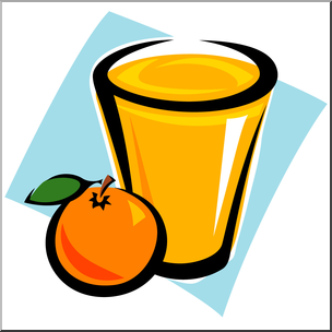 Clip Art: Orange Juice 2 Color