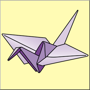 Clip Art: Origami Crane Color 4