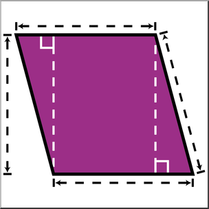 Clip Art: Shapes: Parallelogram Geometry Color