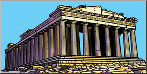 Clip Art: Parthenon Color – Abcteach