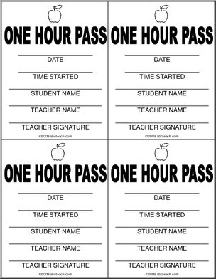 Passes: One Hour