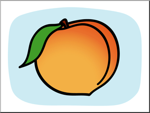 Clip Art: Basic Words: Peach Color Unlabeled