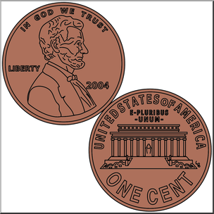 Clip Art: Penny Color – Abcteach