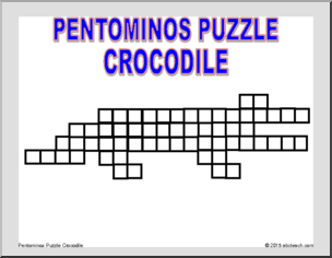 Pentominos Puzzle – Crocodile Math Puzzle