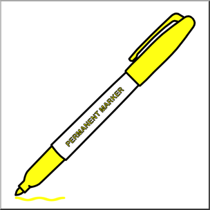 Clip Art: Permanent Marker Yellow Color