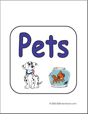 Sign: Pets – Abcteach