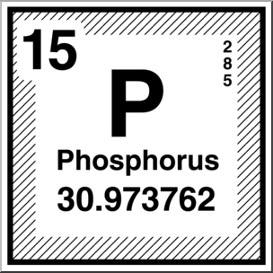Clip Art: Elements: Phosphorus B&W