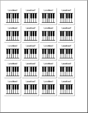 Stickers: Music Practice Incentive Chart 2