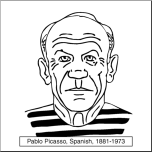 Clip Art: Artists: Pablo Picasso B&W