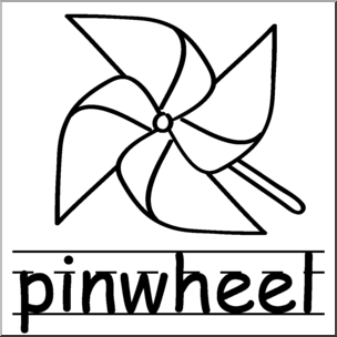 Clip Art: Pinwheel B&W