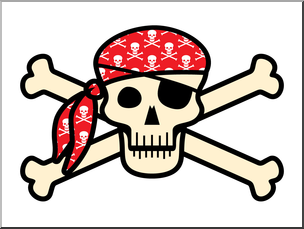 kids pirate skull clip art