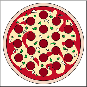 Clip Art: Pizza Color – Abcteach