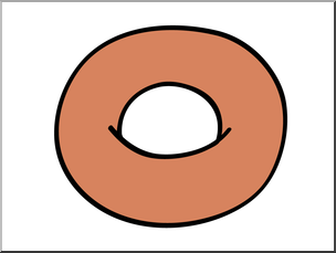 Clip Art: Doughnut: Plain Color