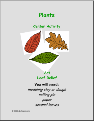 Learning Center: Plants – Leaf Relief (elem)