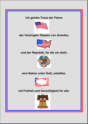 Poster: Pledge of Allegiance – German