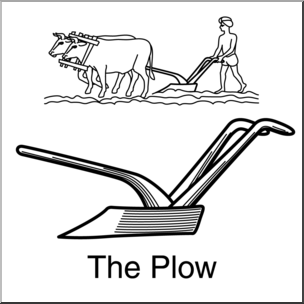 Clip Art: Plow B&W