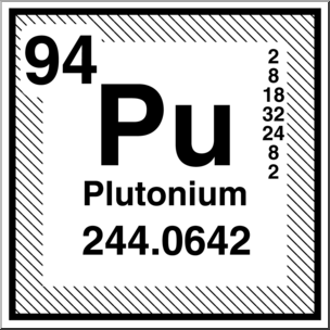 Clip Art: Elements: Plutonium B&W