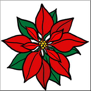 Clip Art: Poinsettia Color – Abcteach