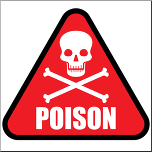 Clip Art: Poison Symbol 1 Color 1