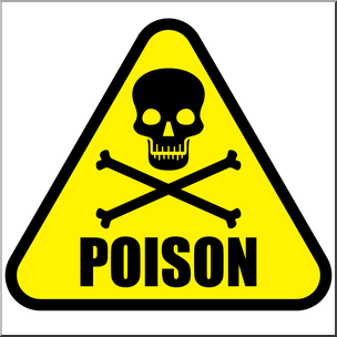 Clip Art: Poison Symbol 1 Color 2