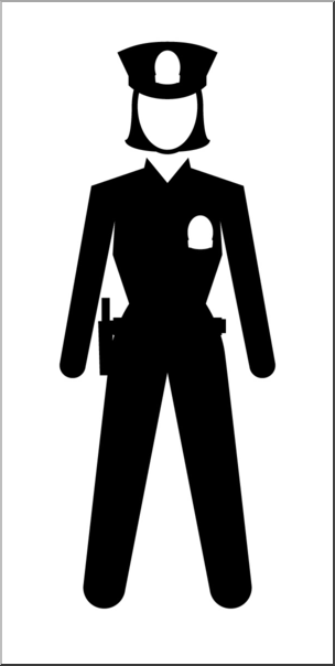 police woman silhouette