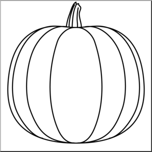 Clip Art: Pumpkin 1 B&W – Abcteach