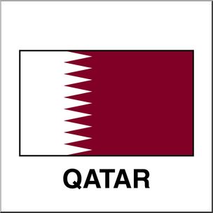 Clip Art: Flags: Qatar Color