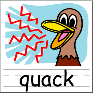 Clip Art: Basic Words: Quack Color (poster)