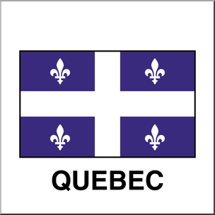 Clip Art: Flags: Quebec Color – Abcteach