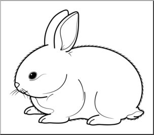 Baby Bunny Clip Art Black And White