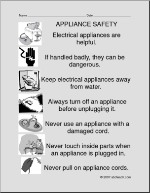 Comprehension: Appliance Safety (elem)