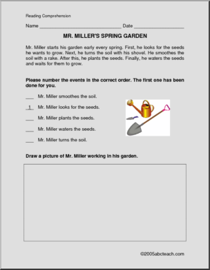 Fiction: Mr. Miller’s Spring Garden (primary/elementary)