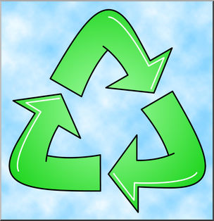 Clip Art: Recycle Logo 1 Color 1