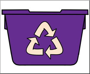 Clip Art: Recycle Bin Color Purple