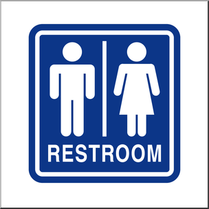 Clip Art: Signs: Restroom: Unisex Color – Abcteach