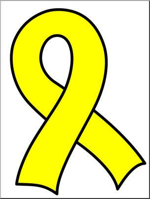 Clip Art: Ribbon 1 Color Yellow