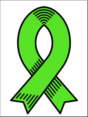 Clip Art: Ribbon 2 Color Green