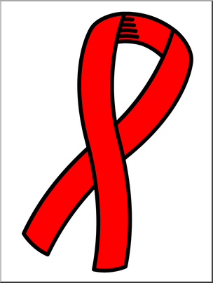 Clip Art: Ribbon 3 Color Red